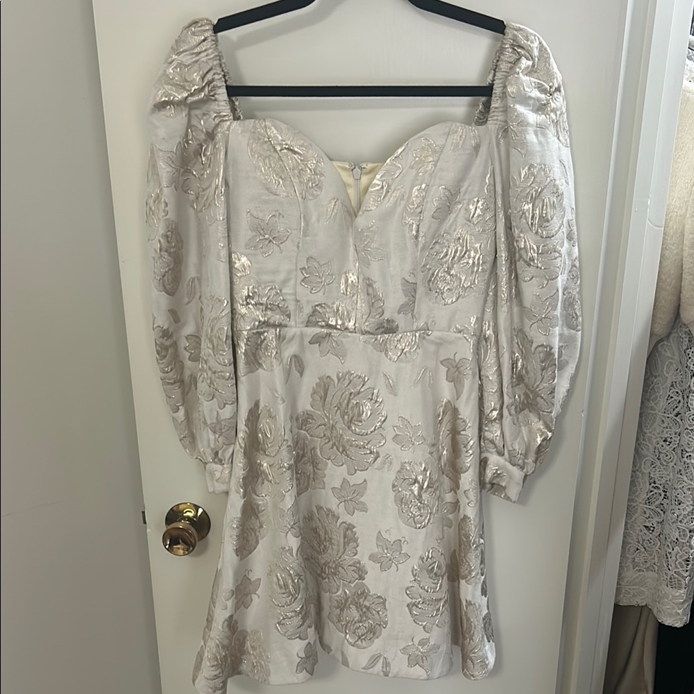 Elegant Floral Puff Sleeve Dress